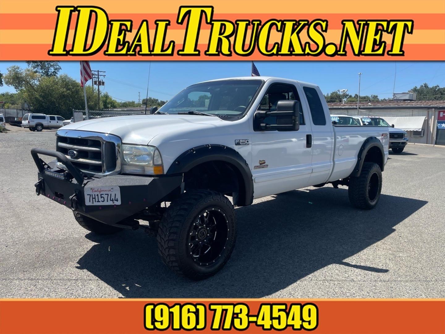 2003 Oxford White Ford F-250 Super Duty XLT (1FTNX21P03E) with an Power Stroke 6.0L Diesel Turbo V8 325hp 560ft. lbs. Other engine, 5-Speed Automatic transmission, located at 800 Riverside Ave, Roseville, CA, 95678, 916-773-4549 & Toll Free: 866-719-4393, 38.732265, -121.291039 - DIESEL SUPER CAB 4X4 LIFTED- Photo#0