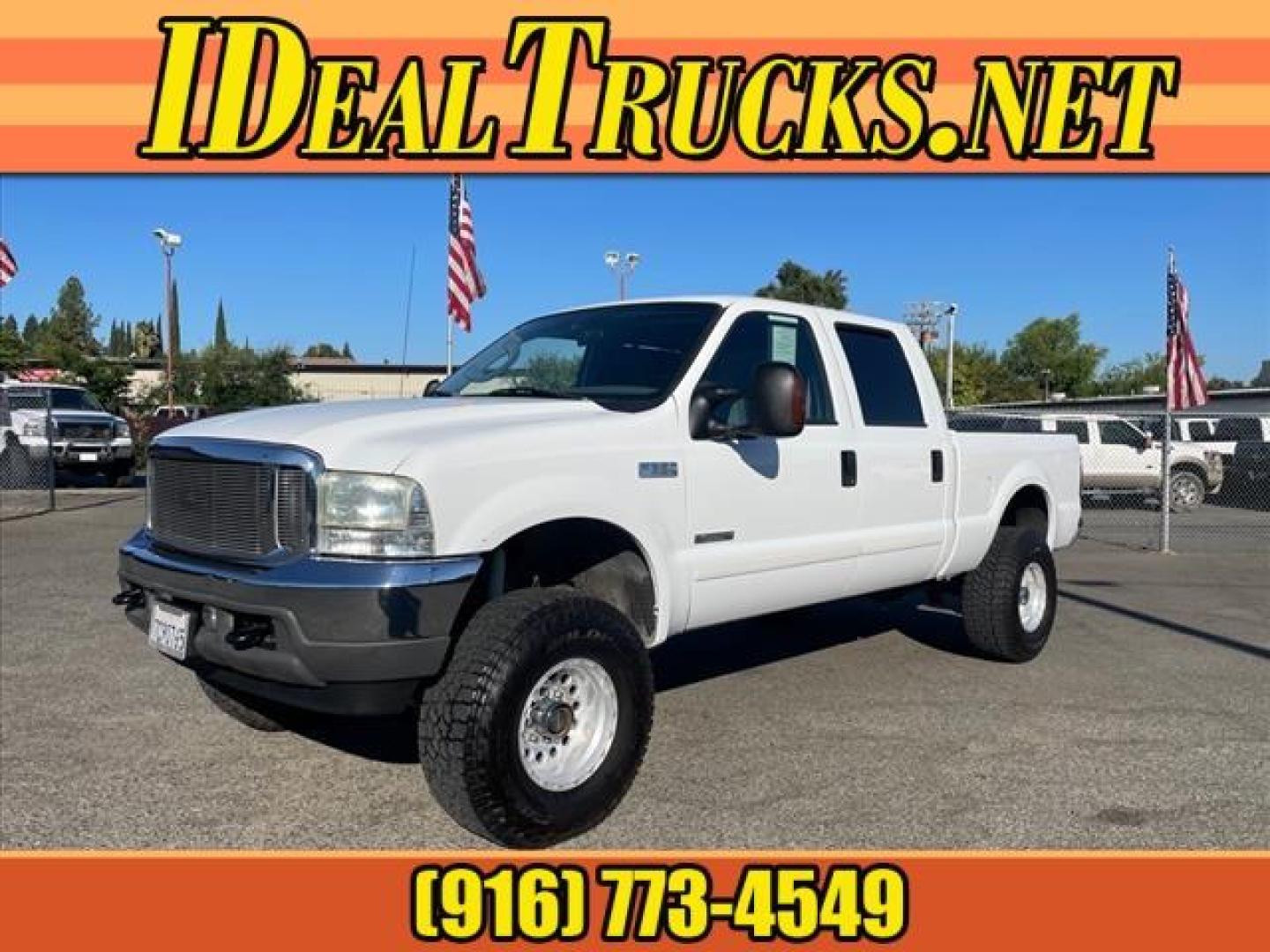 2003 Oxford White Ford F-250 Super Duty XLT (1FTNW21P53E) with an Power Stroke 6.0L Diesel Turbo V8 325hp 560ft. lbs. Other engine, 5-Speed Automatic transmission, located at 800 Riverside Ave, Roseville, CA, 95678, 916-773-4549 & Toll Free: 866-719-4393, 38.732265, -121.291039 - DIESEL CREW CAB 4X4 XLT DVD LIFTED NEW EGR AND OIL COOLER NEW HIGH PRESSURE OIL PUMP SERVICE RECORDS ON CLEAN CARFAX - Photo#0