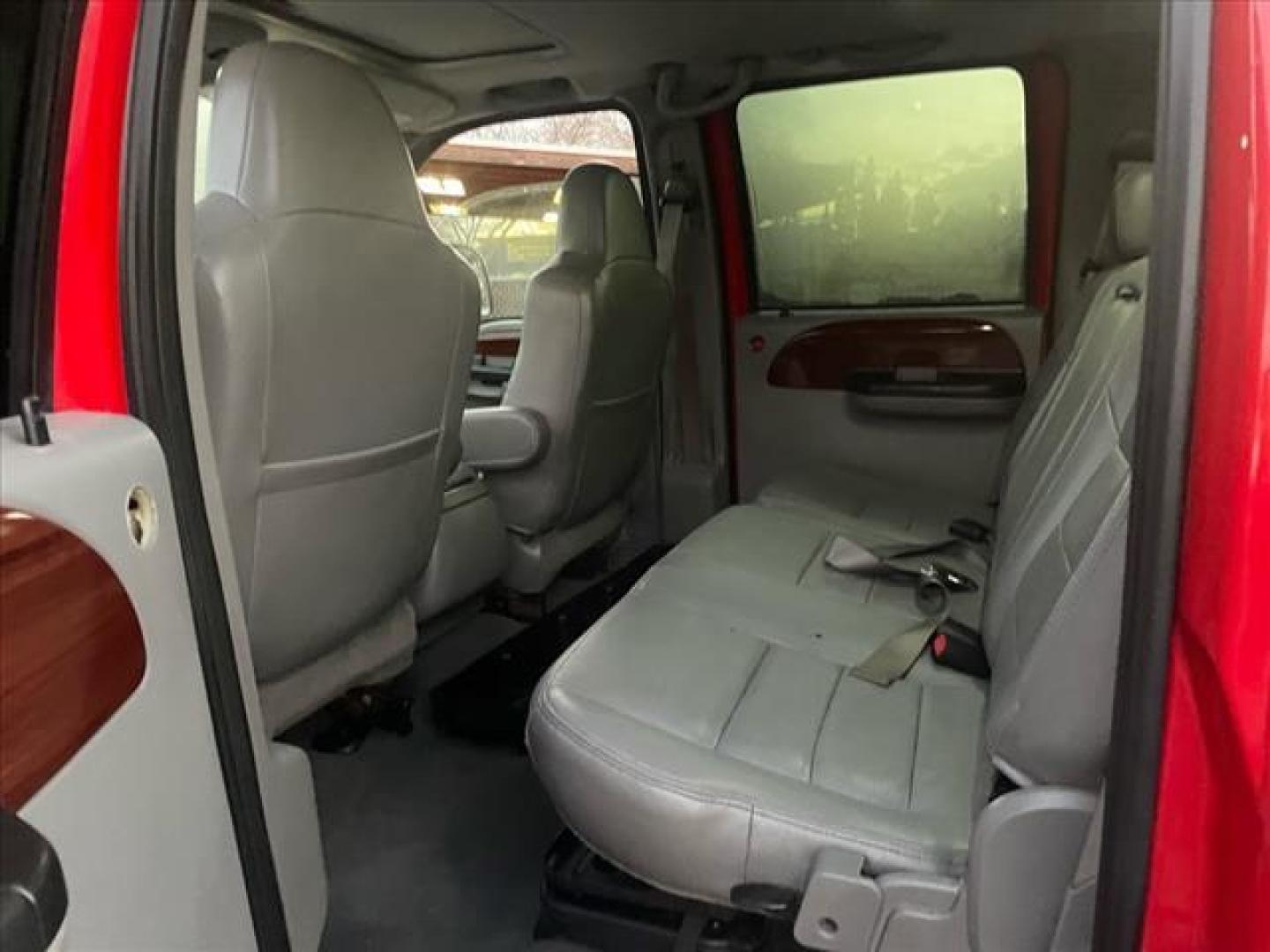 2005 Red Clearcoat Ford F-250 Super Duty Lariat (1FTSW21P05E) with an 6.0L Power Stroke 6.0L Diesel Turbo V8 325hp 560ft. lbs. Direct Injection engine, 5-Speed Automatic transmission, located at 800 Riverside Ave, Roseville, CA, 95678, 916-773-4549 & Toll Free: 866-719-4393, 38.732265, -121.291039 - DIESEL CREW CAB 4X4 BULLET PROOF EGR COOLER HEADSTUDS NEW TIRES LIFTED - Photo#12