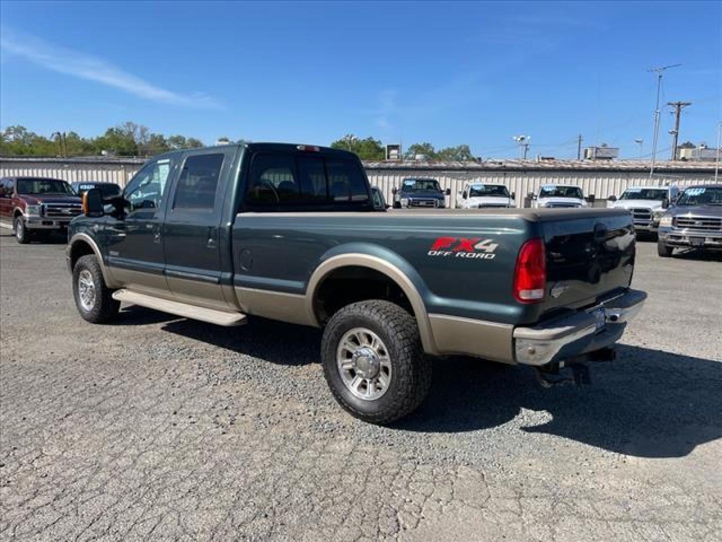 2006 Dark Green Satin Clearcoat Metallic Ford F-350 Super Duty King Ranch (1FTWW31P56E) with an 0.0 8 Cylinder Direct Injection engine, 5-Speed Automatic transmission, located at 800 Riverside Ave, Roseville, CA, 95678, 916-773-4549 & Toll Free: 866-719-4393, 38.732265, -121.291039 - DIESEL CREW CAB 4X4 FX4 KING RANCH LOW MILES - Photo#3