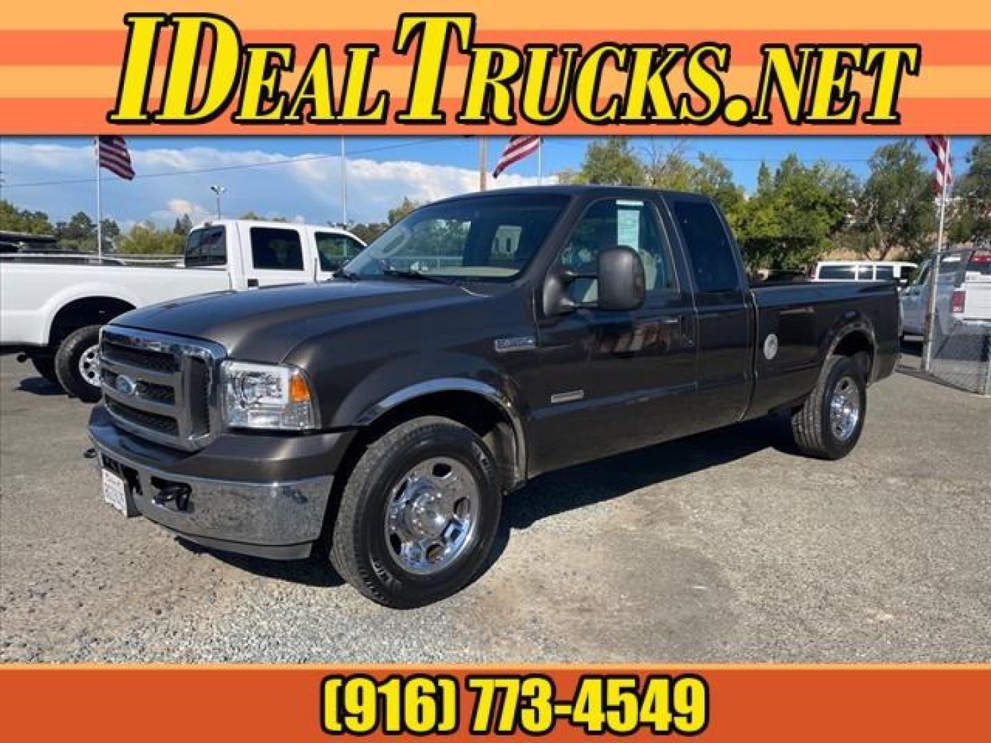 2007 Arizona Beige Clearcoat Metallic Ford F-350 Super Duty XLT (1FTWX30P47E) with an 6.0L 6.0L Turbo Diesel V8 OHV 32V Direct Injection engine, 5-Speed Automatic transmission, located at 800 Riverside Ave, Roseville, CA, 95678, 916-773-4549 & Toll Free: 866-719-4393, 38.732265, -121.291039 - DIESEL SUPER CAB XLT CLEAN CARFAX - Photo#0