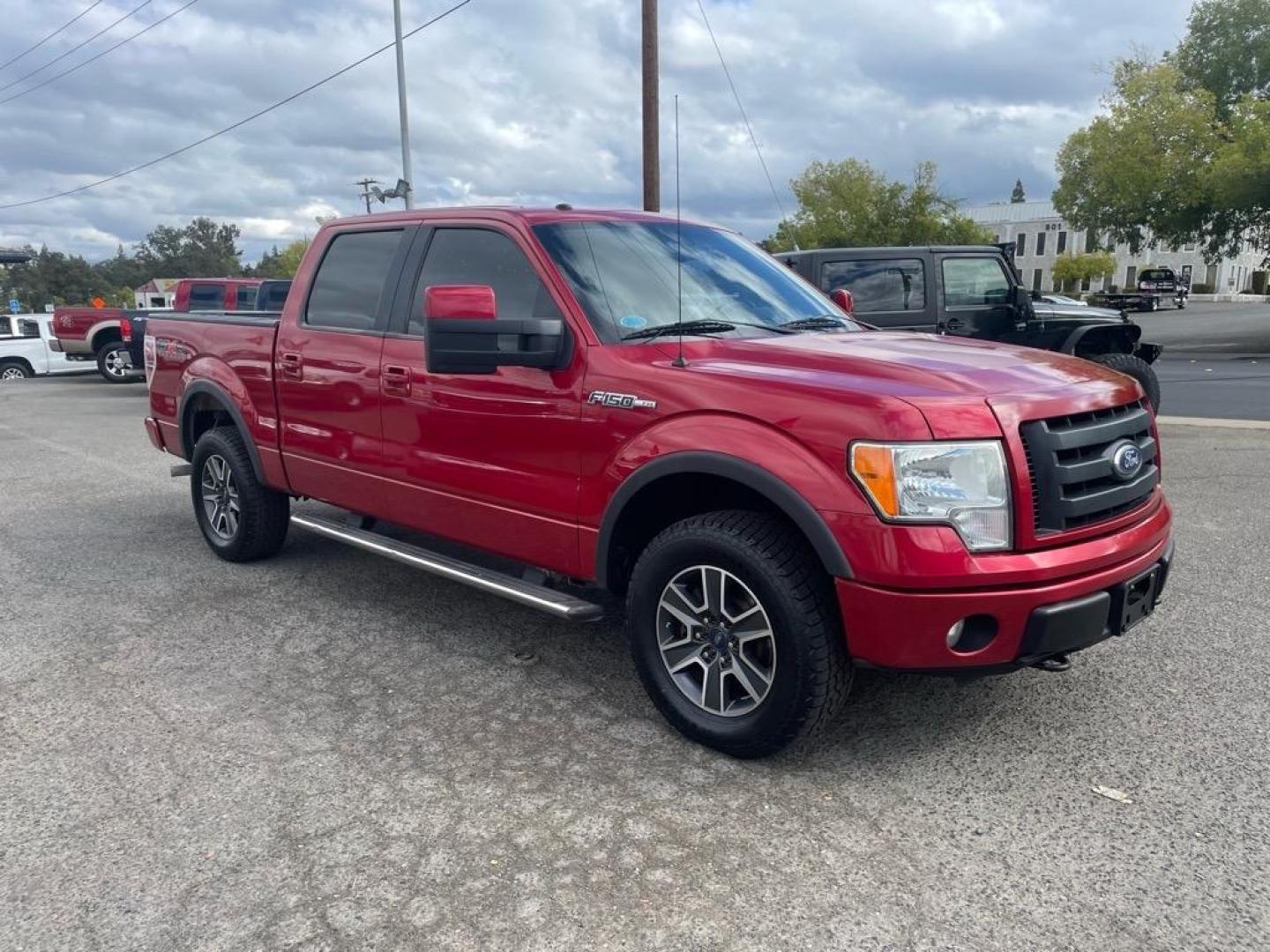 2010 Red Candy Metallic Ford F-150 FX4 (1FTFW1EVXAF) with an 5.4L Triton 5.4L Flex Fuel V8 320hp 390ft. lbs. Sequential Multiport Fuel Injection engine, 6-Speed Automatic transmission, located at 800 Riverside Ave, Roseville, CA, 95678, 916-773-4549 & Toll Free: 866-719-4393, 38.732265, -121.291039 - 4X4 SUPERCREW FX4 FULLY LOADED LOW MILES NEW TIRES SERVICE RECORDS - Photo#0