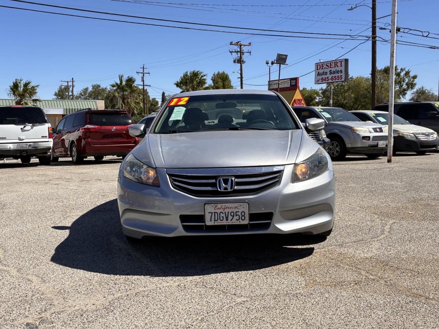 2012 Honda Accord LX Sedan AT (1HGCP2F34CA) with an 2.4L L4 DOHC 16V engine, 5-Speed Automatic transmission, located at 44356 Date Ave., Lancaster, CA, 93534, (661) 945-6555, 34.688919, -118.139374 - Photo#0