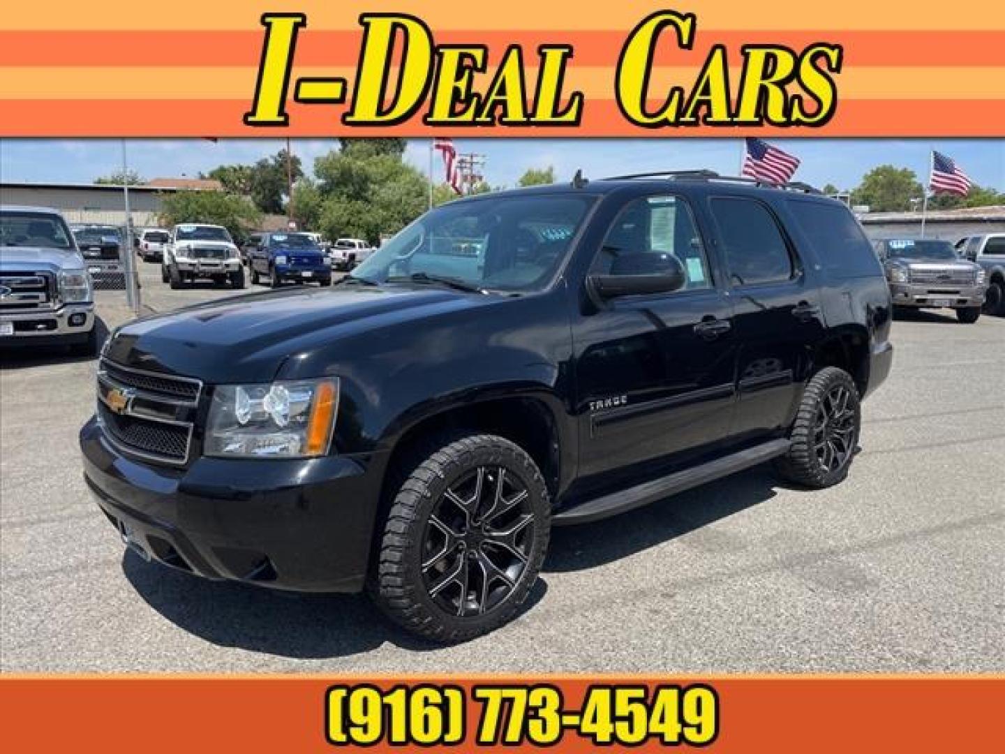 2013 Black Chevrolet Tahoe LT (1GNSKBE04DR) with an 5.3L Vortec Iron Block 5.3L Fl Other engine, 6-Speed Shiftable Automatic transmission, located at 800 Riverside Ave, Roseville, CA, 95678, 916-773-4549 & Toll Free: 866-719-4393, 38.732265, -121.291039 - 4X4 LT CUSTOM WHEELS DVD MOON ROOF LEATHER - Photo#0
