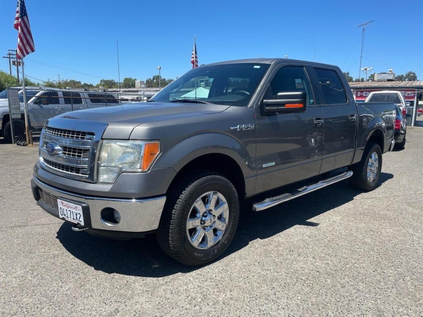 2013 Sterling Gray Metallic Ford F-150 XLT (1FTFW1ET6DK) with an 3.5L EcoBoost 3.5L Twin Turbo V6 365hp 420ft. lbs. Direct Injection engine, 6-Speed Automatic transmission, located at 800 Riverside Ave, Roseville, CA, 95678, 916-773-4549 & Toll Free: 866-719-4393, 38.732265, -121.291039 - 4X4 SUPERCREW XLT ECO BOOST LOW MILES SERVICE RECORDS - Photo#0