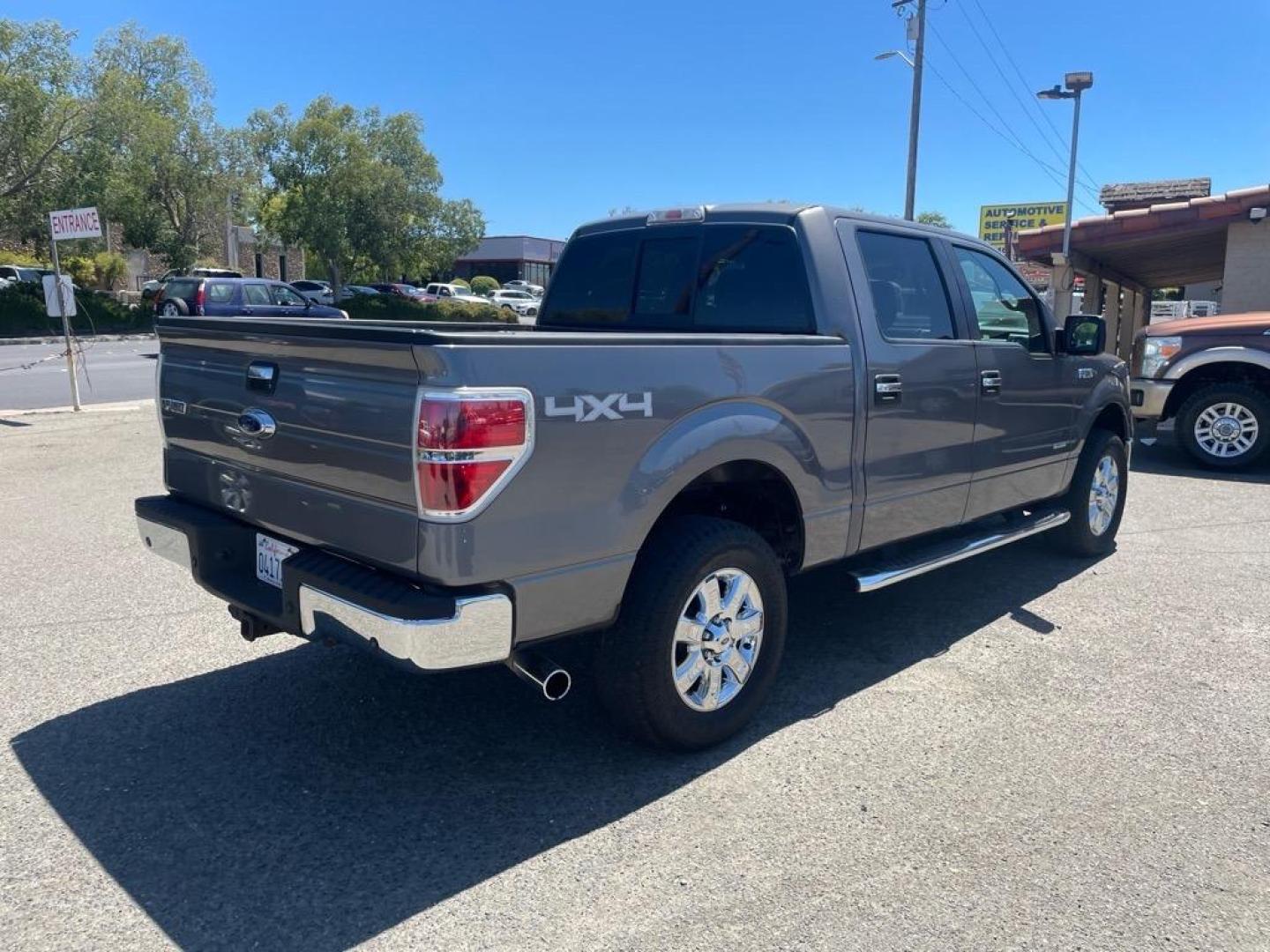 2013 Sterling Gray Metallic Ford F-150 XLT (1FTFW1ET6DK) with an 3.5L EcoBoost 3.5L Twin Turbo V6 365hp 420ft. lbs. Direct Injection engine, 6-Speed Automatic transmission, located at 800 Riverside Ave, Roseville, CA, 95678, 916-773-4549 & Toll Free: 866-719-4393, 38.732265, -121.291039 - 4X4 SUPERCREW XLT ECO BOOST LOW MILES SERVICE RECORDS - Photo#3