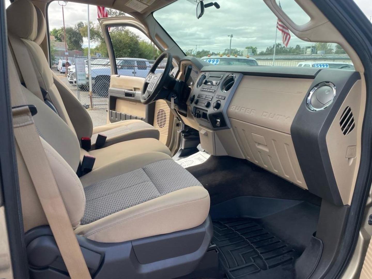 2013 Pale Adobe Metallic Ford F-250 Super Duty XLT (1FT7W2BT1DE) with an 6.7L Power Stroke 6.7L Biodiesel Turbo V8 400hp 800ft. lbs. Common Rail Direct Injection engine, 6-Speed Shiftable Automatic transmission, located at 800 Riverside Ave, Roseville, CA, 95678, 916-773-4549 & Toll Free: 866-719-4393, 38.732265, -121.291039 - DIESEL CREW CAB 4X4 XLT NEW TIRES CLEAN CARFAX - Photo#10