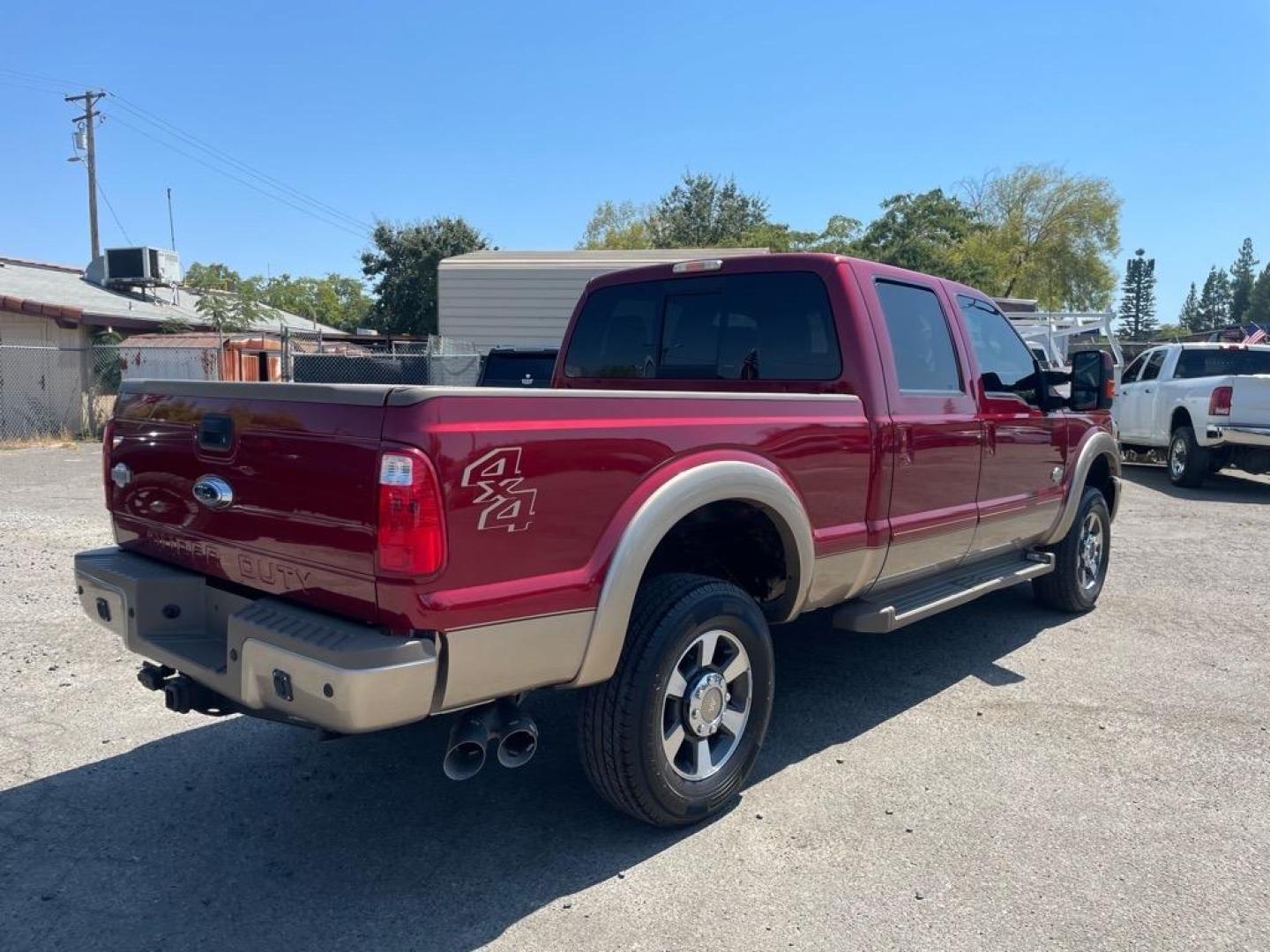 2013 Autumn Red Metallic/Pale Adobe Metallic Ford F-350 Super Duty King Ranch (1FT8W3BT3DE) with an 6.7L Power Stroke 6.7L Biodiesel Turbo V8 400hp 800ft. lbs. Common Rail Direct Injection engine, 6-Speed Shiftable Automatic transmission, located at 800 Riverside Ave, Roseville, CA, 95678, 916-773-4549 & Toll Free: 866-719-4393, 38.732265, -121.291039 - DIESEL CREW CAB 4X4 KING RANCH SERVICE RECORDS - Photo#4