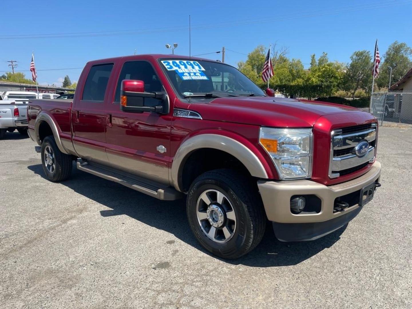 2013 Autumn Red Metallic/Pale Adobe Metallic Ford F-350 Super Duty King Ranch (1FT8W3BT3DE) with an 6.7L Power Stroke 6.7L Biodiesel Turbo V8 400hp 800ft. lbs. Common Rail Direct Injection engine, 6-Speed Shiftable Automatic transmission, located at 800 Riverside Ave, Roseville, CA, 95678, 916-773-4549 & Toll Free: 866-719-4393, 38.732265, -121.291039 - DIESEL CREW CAB 4X4 KING RANCH SERVICE RECORDS - Photo#6