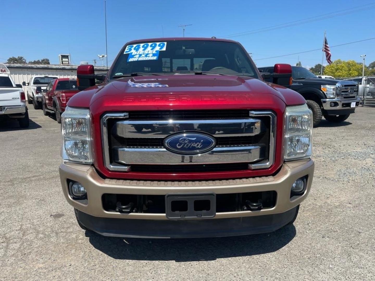 2013 Autumn Red Metallic/Pale Adobe Metallic Ford F-350 Super Duty King Ranch (1FT8W3BT3DE) with an 6.7L Power Stroke 6.7L Biodiesel Turbo V8 400hp 800ft. lbs. Common Rail Direct Injection engine, 6-Speed Shiftable Automatic transmission, located at 800 Riverside Ave, Roseville, CA, 95678, 916-773-4549 & Toll Free: 866-719-4393, 38.732265, -121.291039 - DIESEL CREW CAB 4X4 KING RANCH SERVICE RECORDS - Photo#7