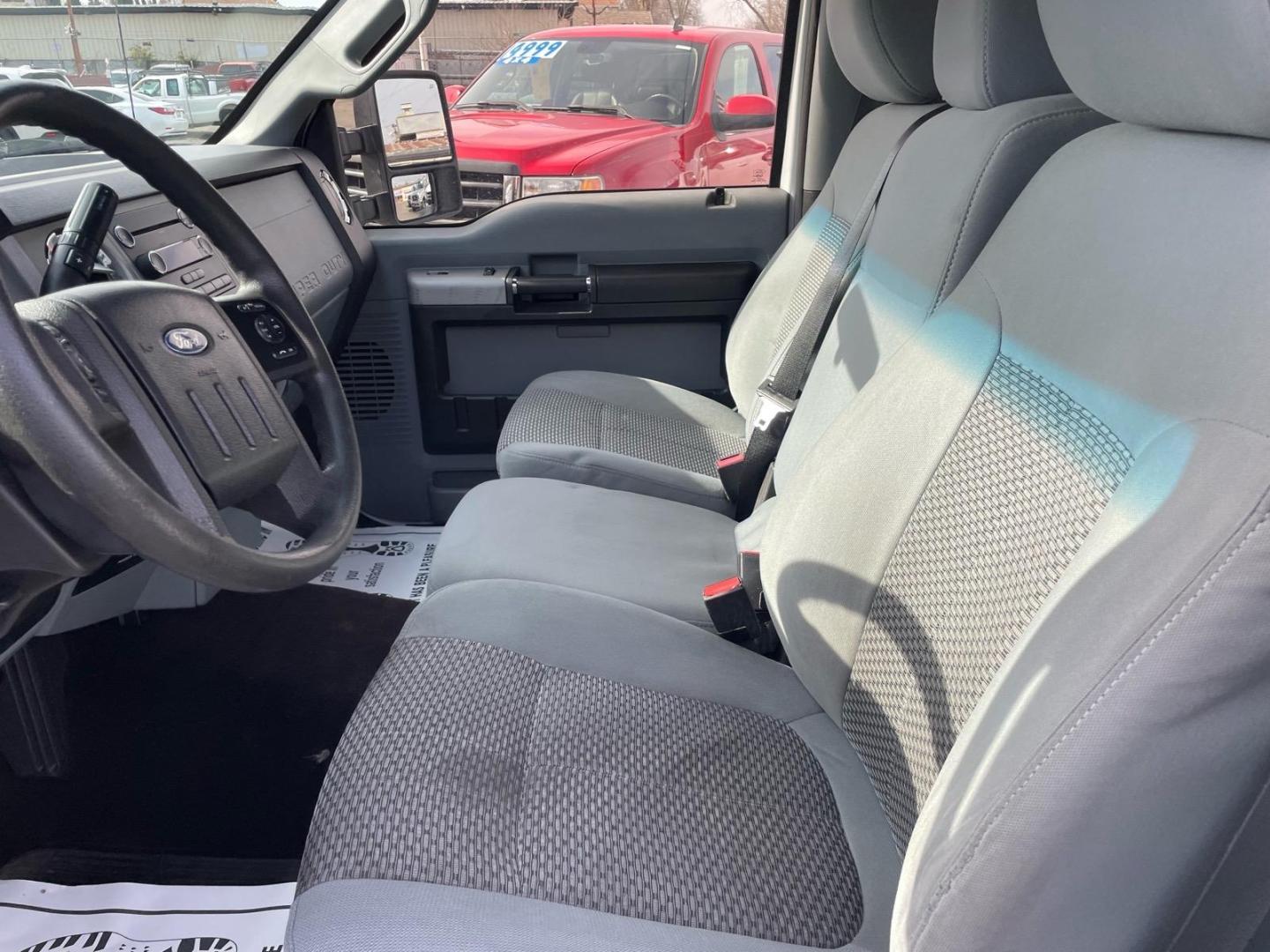 2013 Oxford White Ford F-350 Super Duty XLT (1FDBF3A67DE) with an 6.2L 6.2L Flex Fuel V8 385hp 405ft. lbs. Sequential Electronic Fuel Injection engine, 6-Speed Shiftable Automatic transmission, located at 800 Riverside Ave, Roseville, CA, 95678, 916-773-4549 & Toll Free: 866-719-4393, 38.732265, -121.291039 - FLATBED XLT SERVICE RECORDS ON CLEAN CARFAX - Photo#6