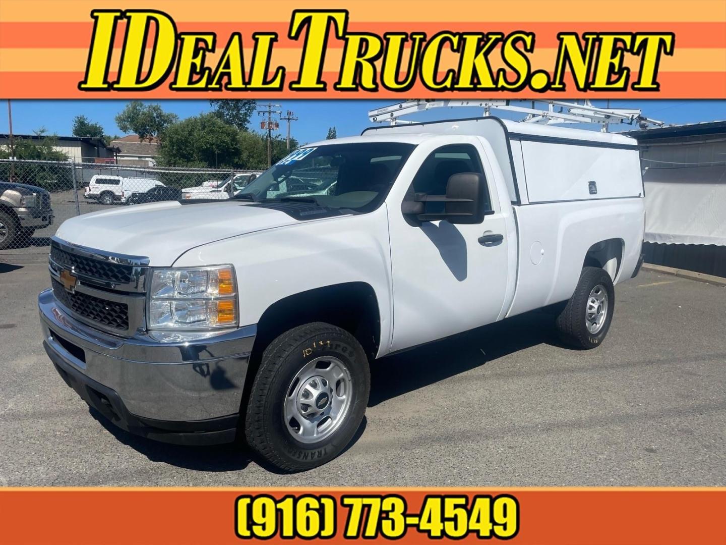 2014 White Chevrolet Silverado 2500HD Work Truck (1GC0KVEG2EF) with an 6.0L Vortec 6.0L Flex Fuel V8 360hp 380ft. lbs. Sequential Electronic Fuel Injection engine, 6-Speed Shiftable Automatic transmission, located at 800 Riverside Ave, Roseville, CA, 95678, 916-773-4549 & Toll Free: 866-719-4393, 38.732265, -121.291039 - 4X4 ONE OWNER- Photo#0