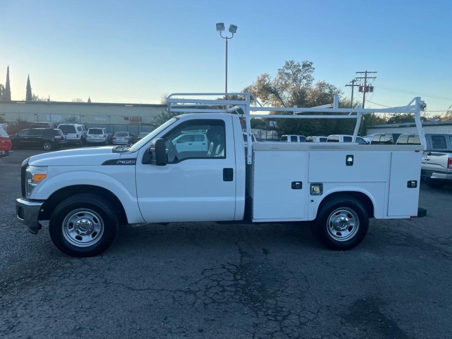 2014 Oxford White Ford F-350 Super Duty XL (1FDRF3A68EE) with an 6.2L 6.2L Flex Fuel V8 385hp 405ft. lbs. Sequential Electronic Fuel Injection engine, 6-Speed Shiftable Automatic transmission, located at 800 Riverside Ave, Roseville, CA, 95678, 916-773-4549 & Toll Free: 866-719-4393, 38.732265, -121.291039 - UTILITY BED SERVICE RECORDS - Photo#1