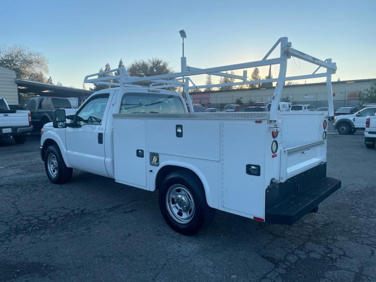 2014 Oxford White Ford F-350 Super Duty XL (1FDRF3A68EE) with an 6.2L 6.2L Flex Fuel V8 385hp 405ft. lbs. Sequential Electronic Fuel Injection engine, 6-Speed Shiftable Automatic transmission, located at 800 Riverside Ave, Roseville, CA, 95678, 916-773-4549 & Toll Free: 866-719-4393, 38.732265, -121.291039 - UTILITY BED SERVICE RECORDS - Photo#2