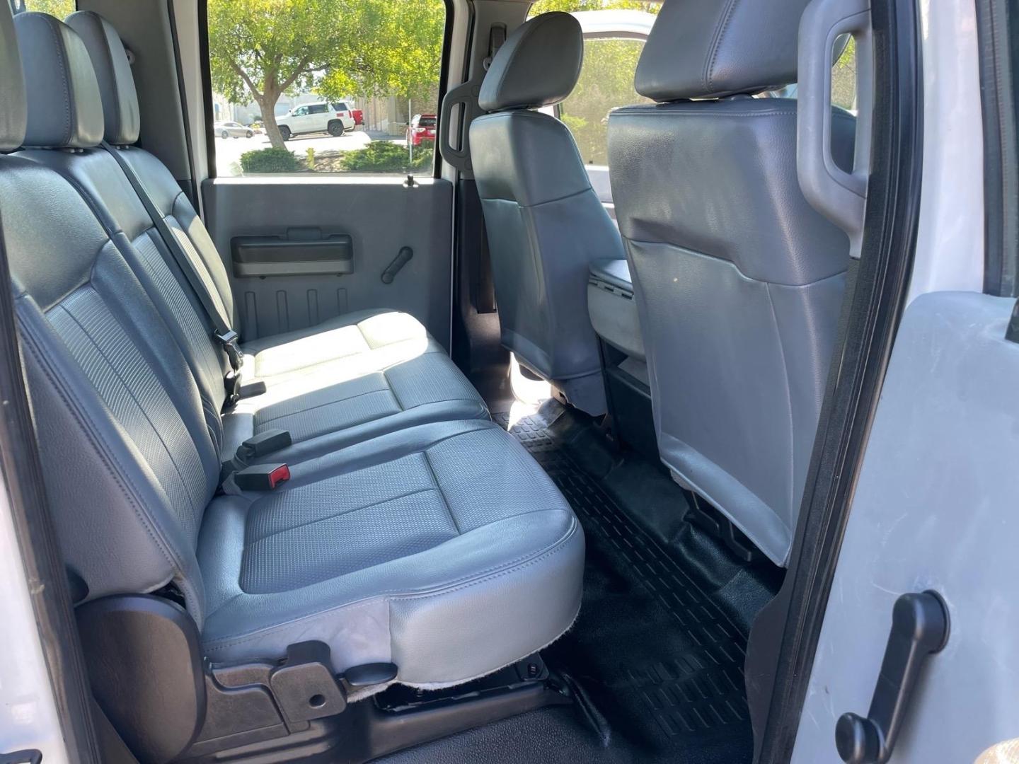 2014 White Ford F-350 Super Duty XL (1FD8W3FTXEE) with an 6.7L Power Stroke 6.7L Biodiesel Turbo V8 300hp 660ft. lbs. Common Rail Direct Injection engine, 6-Speed Shiftable Automatic transmission, located at 800 Riverside Ave, Roseville, CA, 95678, 916-773-4549 & Toll Free: 866-719-4393, 38.732265, -121.291039 - DIESEL CREW CAB 4X4 9 FOOT FLATBED ONE OWNER SERVICE RECORDS ON CLEAN CARFAX- Photo#11