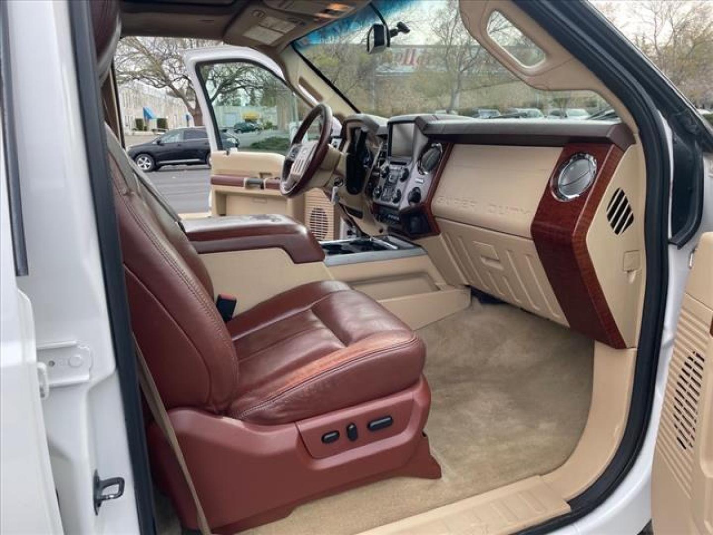 2014 Oxford White/Pale Adobe Metallic Ford F-250 Super Duty King Ranch (1FT7W2BT2EE) with an 6.7L Power Stroke 6.7L Biodiesel Turbo V8 400hp 800ft. lbs. Common Rail Direct Injection engine, 6-Speed Shiftable Automatic transmission, located at 800 Riverside Ave, Roseville, CA, 95678, 916-773-4549 & Toll Free: 866-719-4393, 38.732265, -121.291039 - DIESEL CREW CAB 4X4 FX4 KING RANCH SERVICE RECORDS - Photo#16