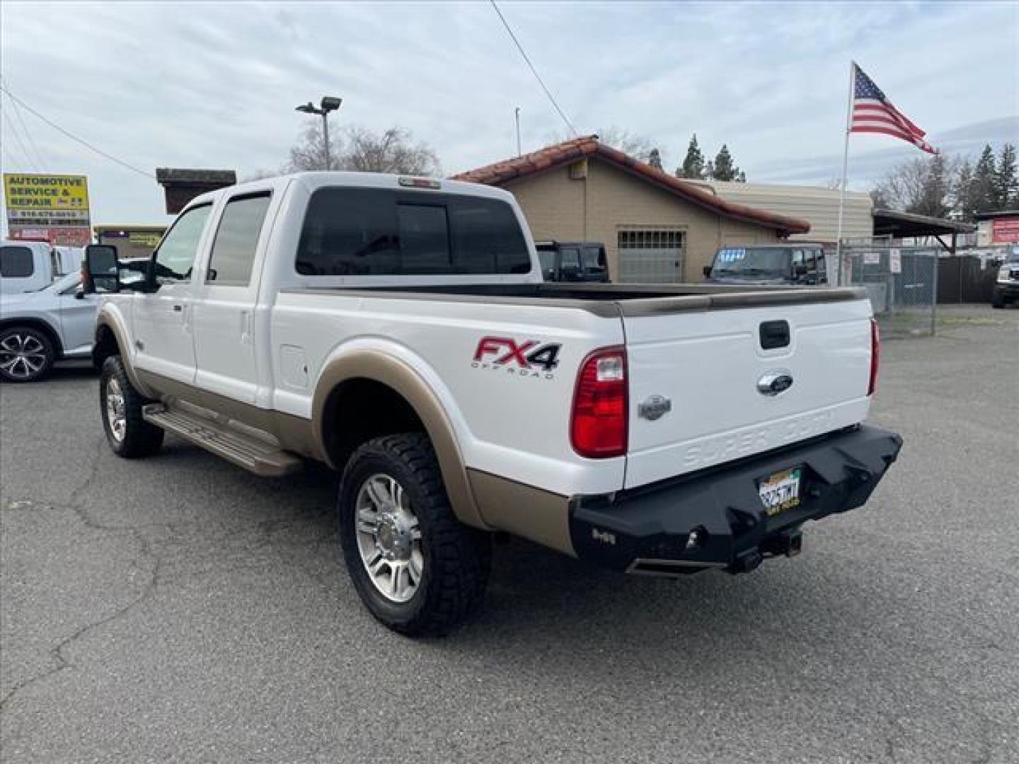 2014 Oxford White/Pale Adobe Metallic Ford F-250 Super Duty King Ranch (1FT7W2BT2EE) with an 6.7L Power Stroke 6.7L Biodiesel Turbo V8 400hp 800ft. lbs. Common Rail Direct Injection engine, 6-Speed Shiftable Automatic transmission, located at 800 Riverside Ave, Roseville, CA, 95678, 916-773-4549 & Toll Free: 866-719-4393, 38.732265, -121.291039 - DIESEL CREW CAB 4X4 FX4 KING RANCH SERVICE RECORDS - Photo#4