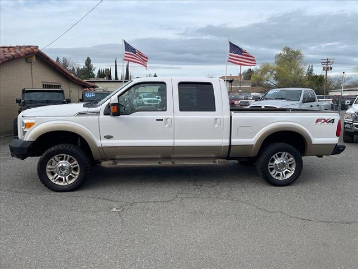 2014 Oxford White/Pale Adobe Metallic Ford F-250 Super Duty King Ranch (1FT7W2BT2EE) with an 6.7L Power Stroke 6.7L Biodiesel Turbo V8 400hp 800ft. lbs. Common Rail Direct Injection engine, 6-Speed Shiftable Automatic transmission, located at 800 Riverside Ave, Roseville, CA, 95678, 916-773-4549 & Toll Free: 866-719-4393, 38.732265, -121.291039 - DIESEL CREW CAB 4X4 FX4 KING RANCH SERVICE RECORDS - Photo#6