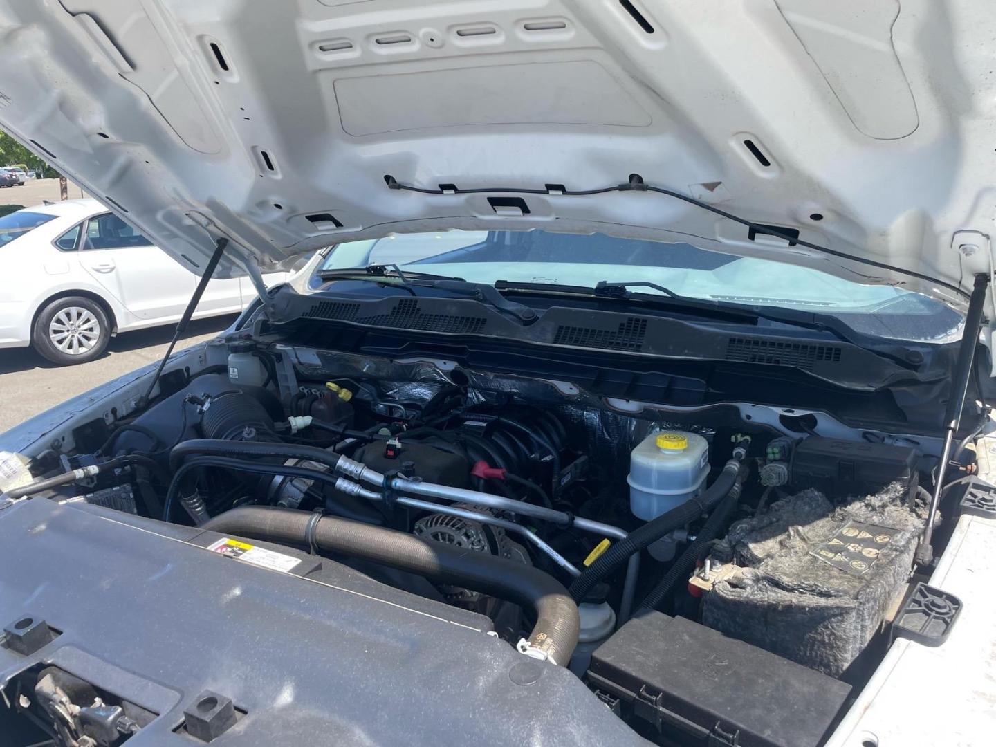 2014 White RAM 3500 Tradesman (3C7WR8AJ2EG) with an HEMI 6.4L V8 370hp 429ft. lbs. Other engine, 6-Speed Shiftable Automatic transmission, located at 800 Riverside Ave, Roseville, CA, 95678, 916-773-4549 & Toll Free: 866-719-4393, 38.732265, -121.291039 - UTILITY BED 72K MILES CLEAN CARFAX- Photo#10