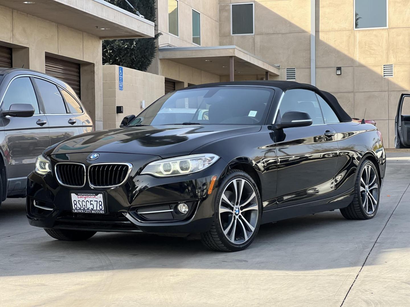 2015 Black /Black BMW 2-Series 228i Convertible (WBA1K5C52FV) with an 2.0L L4 DOHC 16V engine, 8A transmission, located at 30 S. Berkeley Avenue, Pasadena, CA, 91107, (626) 248-7567, 34.145447, -118.109398 - Looking for a sleek, stylish, and affordable used car? The 2015 BMW 228i Convertible is the perfect blend of luxury, performance, and open-air freedom. Whether you have bad credit or need flexible financing options, our dealership offers Buy Here Pay Here (BHPH) and bad credit used car financing to - Photo#0