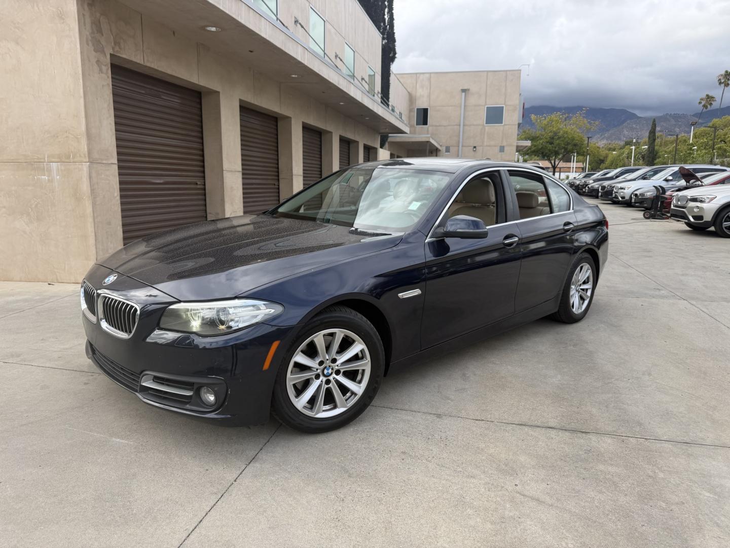 2015 BLUE /black BMW 5-Series 528i (WBA5A5C5XFD) with an 2.0L L4 DOHC 16V TURBO engine, 8-Speed Automatic transmission, located at 30 S. Berkeley Avenue, Pasadena, CA, 91107, (626) 248-7567, 34.145447, -118.109398 - rown City Motors is a used “Buy Here Pay Here” car dealer in Pasadena CA. “Buy Here Pay Here” financing, means that when you purchase your vehicle from our dealership, that you make the payments to the dealership as well. We do not need the banks approval to get you approved for a used auto - Photo#0