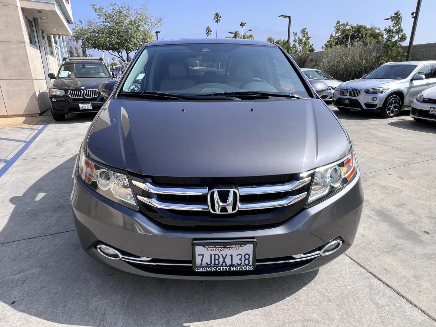 2015 Smoky Topaz Metallic /Gray Honda Odyssey EX-L (5FNRL5H63FB) with an 3.5L V6 SOHC 24V engine, 6-Speed Automatic transmission, located at 30 S. Berkeley Avenue, Pasadena, CA, 91107, (626) 248-7567, 34.145447, -118.109398 - 2015 Honda Odyssey EX-L – Buy Here Pay Here Minivan in Pasadena | $500 Down | No Credit Check | Family-Ready Looking for the perfect family vehicle with room, comfort, and reliability — even if you have bad credit or no credit? Crown City Motors in Pasadena has exactly what you need with this - Photo#15