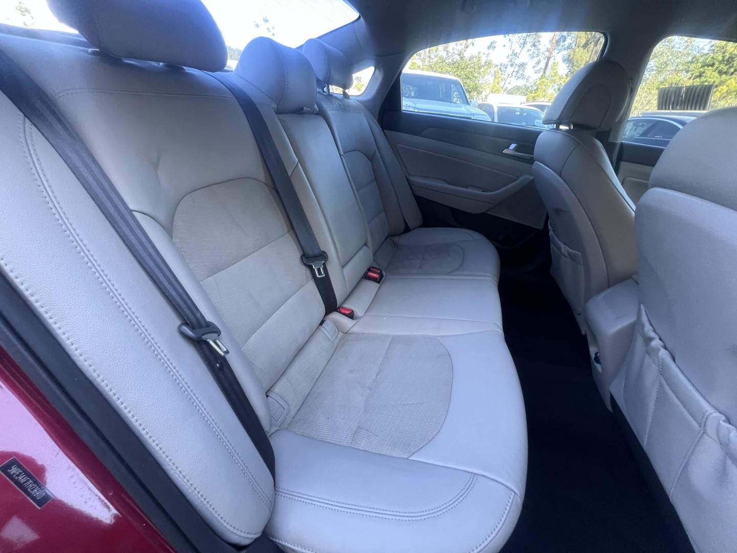 2015 Barcelona Red Metallic /GRAY Hyundai Sonata Sport (5NPE34AF7FH) with an 2.4L L4 DOHC 16V engine, 6-Speed Automatic transmission, located at 30 S. Berkeley Avenue, Pasadena, CA, 91107, (626) 248-7567, 34.145447, -118.109398 - Crown City Motors is a used “Buy Here Pay Here” car dealer in Pasadena CA. “Buy Here Pay Here” financing, means that when you purchase your vehicle from our dealership, that you make the payments to the dealership as well. We do not need the banks approval to get you approved for a used auto - Photo#22