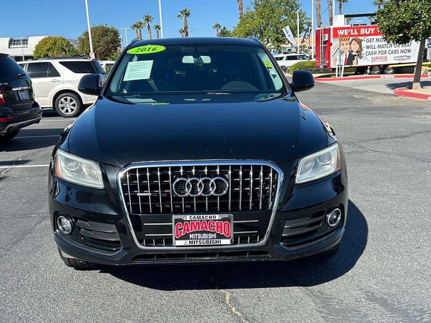 2016 BLACK Audi Q5 (WA1C2AFP2GA) with an 4-Cyl Turbo 2.0 Liter engine, Auto 8-Spd Tiptronic Spt transmission, located at 412 Auto Vista Drive, Palmdale, 93551, (661) 945-0620, 34.592636, -118.136681- Photo#1