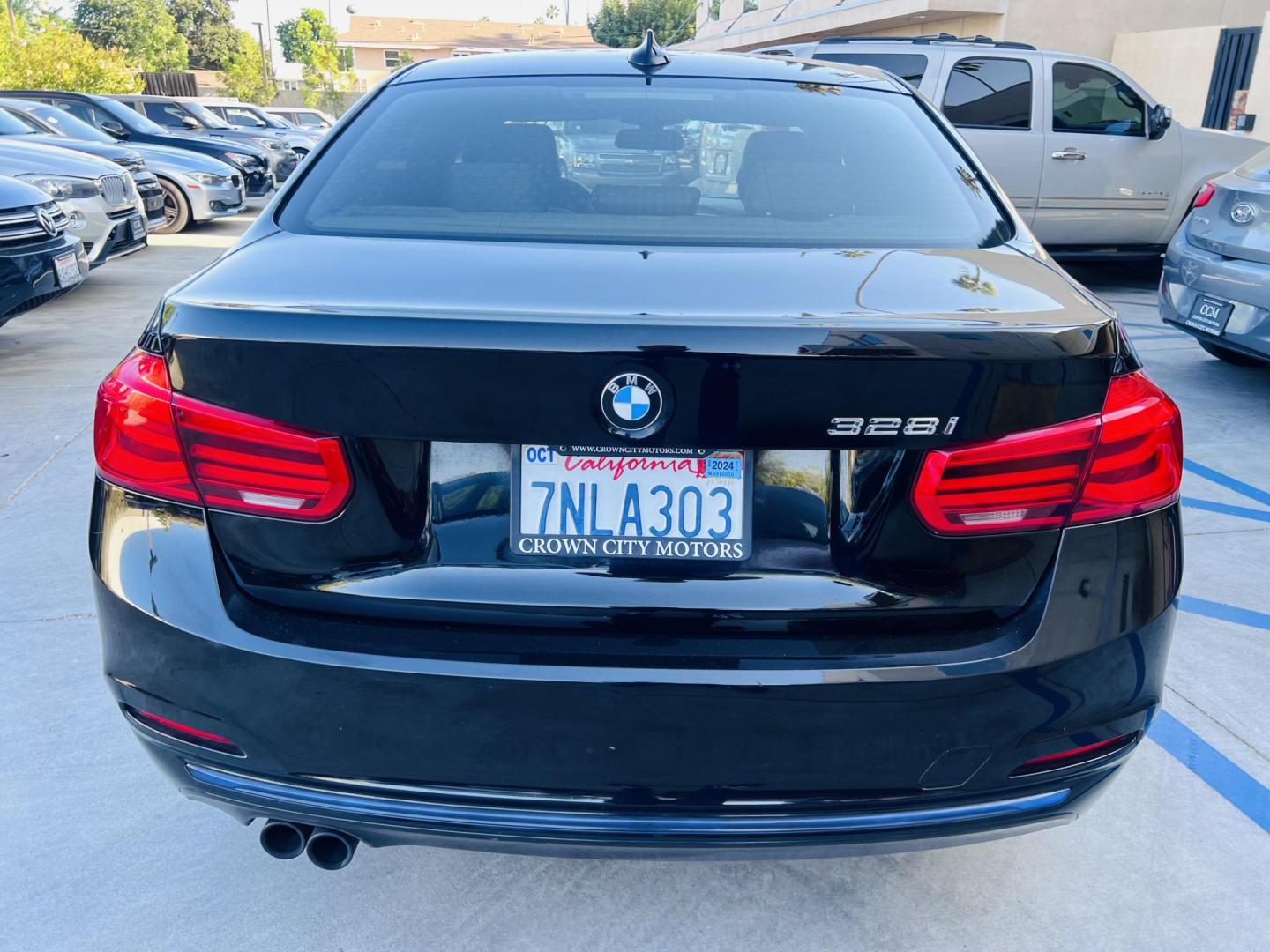 2016 BLACK /Black BMW 3-Series 328i Sedan (WBA8E9C52GK) with an 2.0L L4 DOHC 16V engine, 8A transmission, located at 30 S. Berkeley Avenue, Pasadena, CA, 91107, (626) 248-7567, 34.145447, -118.109398 - 016 BMW 328i – Sporty, Luxurious, and Affordable – Available Now at Crown City Motors in Pasadena, CA If you’re searching for a stylish, reliable, and performance-driven sedan that turns heads and makes every drive enjoyable, look no further than this 2016 BMW 328i – now available at Crow - Photo#3