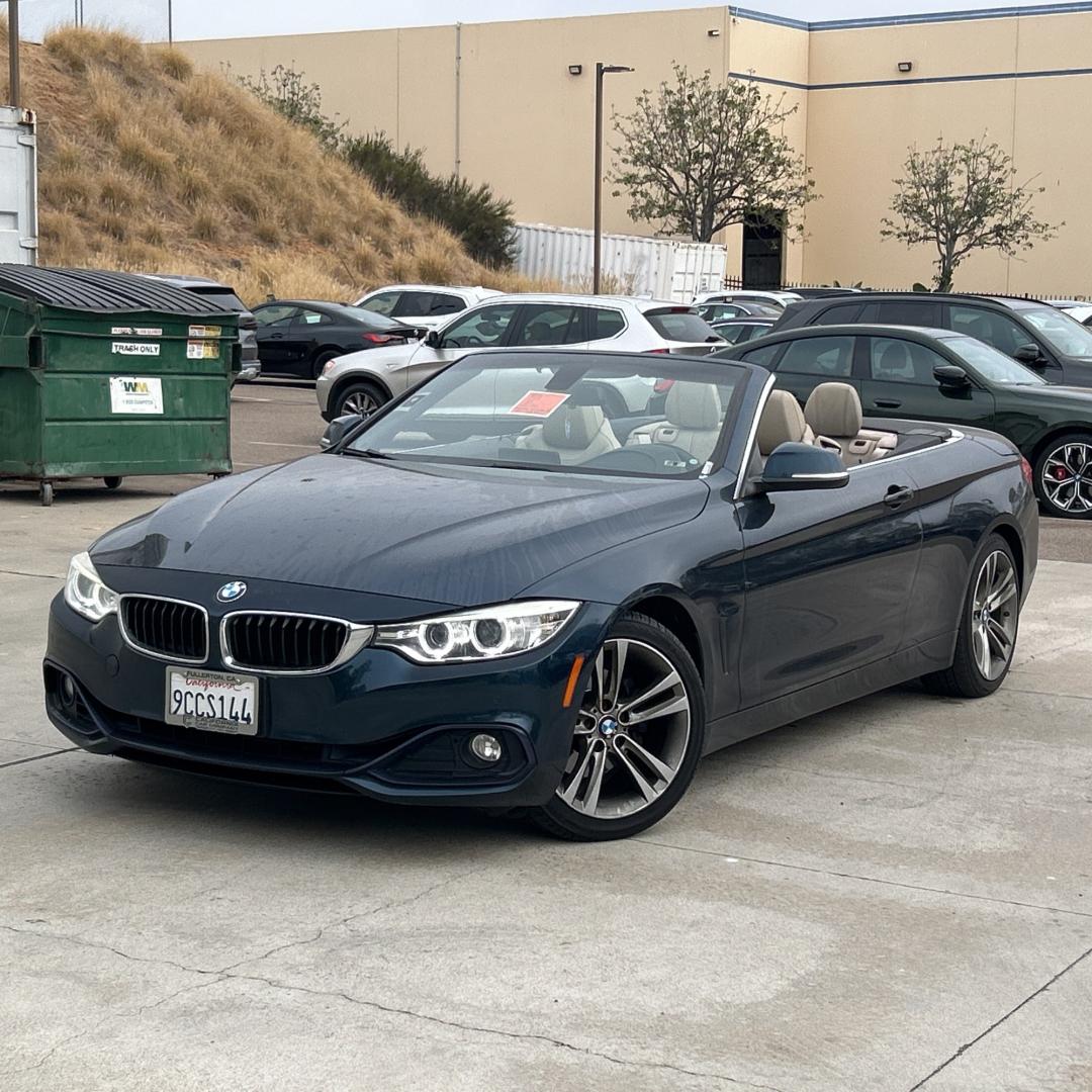 2016 Mediterranean Blue Metallic /Gray BMW 4-Series 428i SULEV Convertible (WBA3V7C56G5) with an 2.0L L4 DOHC 16V engine, 8A transmission, located at 30 S. Berkeley Avenue, Pasadena, CA, 91107, (626) 248-7567, 34.145447, -118.109398 - DEALER IDENTIFIER: Crown City Motors Sales | Buy Here Pay Here Pasadena TARGET REGIONS: Pasadena, San Gabriel Valley, Riverside, San Bernardino FINANCING SPECIALTY: Subprime Auto Lending, In-House Financing, Bad Credit Car Loans CA VEHICLE: 2016 BMW 328i Sedan (VIN: WBA3V7C56G5A26906) 2016 BMW- Photo#0