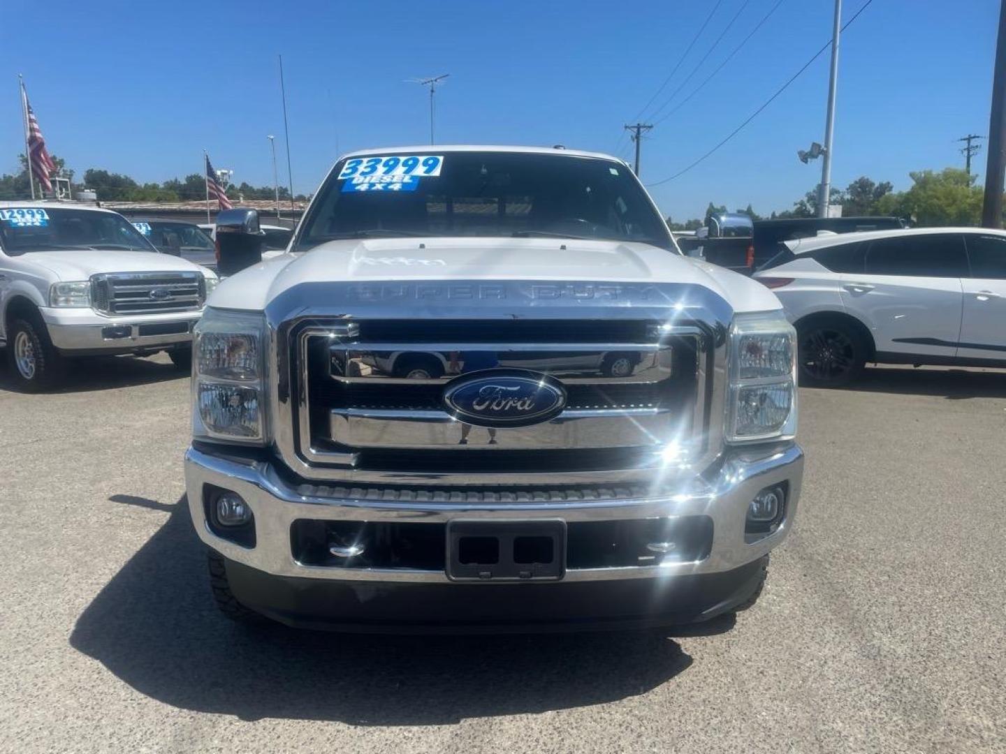 2016 Oxford White Ford F-250 Super Duty Lariat (1FT7W2BT4GE) with an 6.7L Power Stroke 6.7L Biodiesel Turbo V8 440hp 860ft. lbs. Common Rail Direct Injection engine, 6-Speed Shiftable Automatic transmission, located at 800 Riverside Ave, Roseville, CA, 95678, 916-773-4549 & Toll Free: 866-719-4393, 38.732265, -121.291039 - DIESEL CREW CAB 4X4 LARIAT MOON ROOF ONE OWNER SERVICE RECORDS ON CLEAN CARFAX - Photo#6