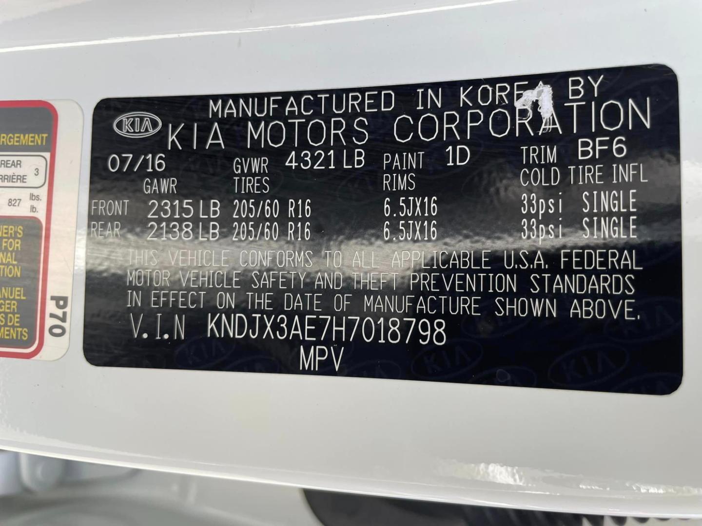 2017 WHITE Kia Soul EV + (KNDJX3AE7H7) with an ELECTRIC engine, 1A transmission, located at 744 E Miner Ave, Stockton, CA, 95202, (209) 944-5770, 37.956863, -121.282082 - PLUS TAXES AND FEES- Photo#14