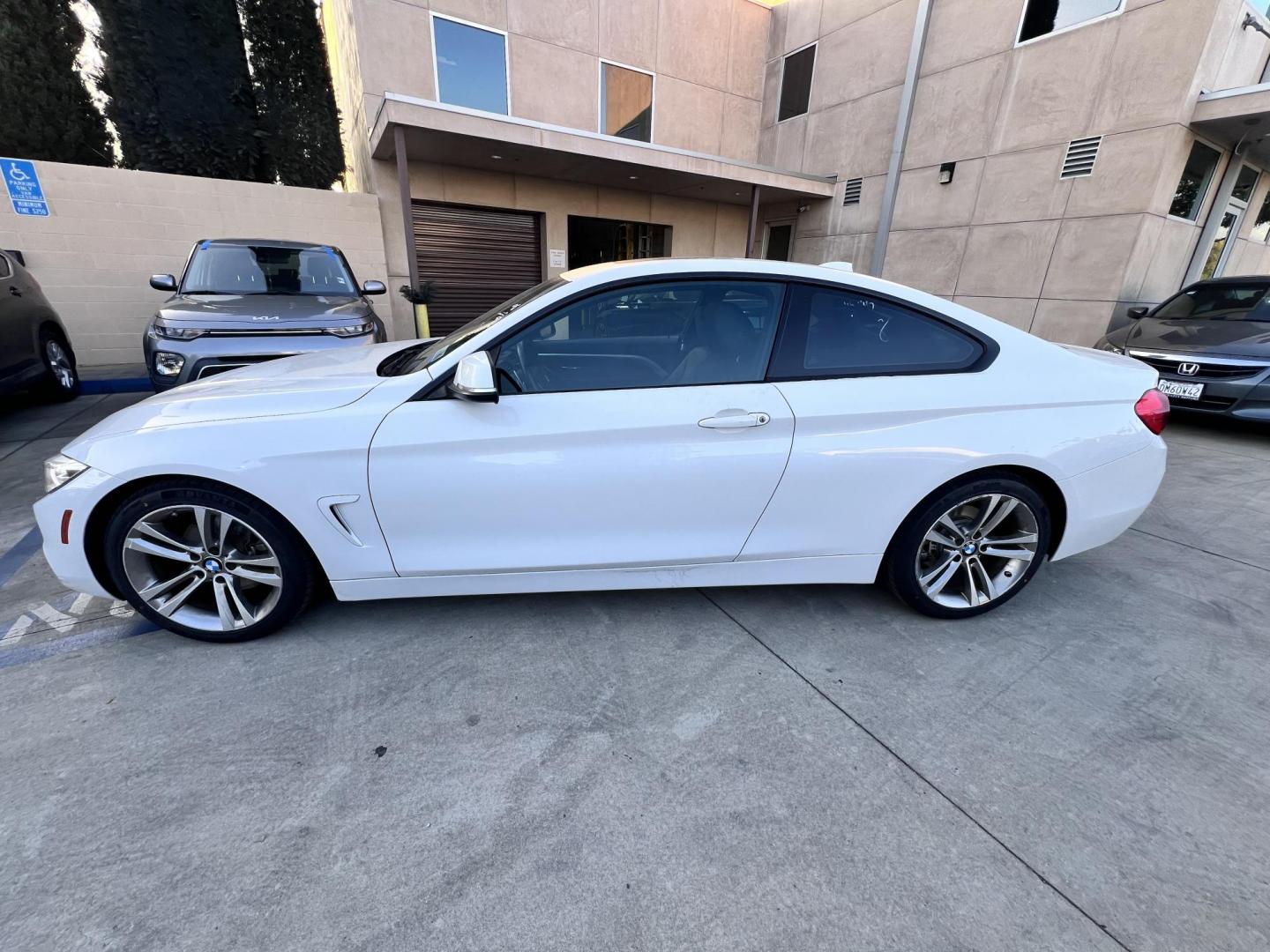 2017 Alpine White /Black BMW 4-Series 430i SULEV Coupe (WBA4R7C54HK) with an 2.0L L4 DOHC 16V engine, 8A transmission, located at 30 S. Berkeley Avenue, Pasadena, CA, 91107, (626) 248-7567, 34.145447, -118.109398 - 2017 BMW 430i Gran Coupe – White Exterior | Black Interior | Navigation | Only 46,447 Miles Luxury, performance, and style meet in this immaculate 2017 BMW 430i Gran Coupe, finished in elegant white with a black interior and equipped with factory navigation. With only 46,447 miles, this BMW com - Photo#1