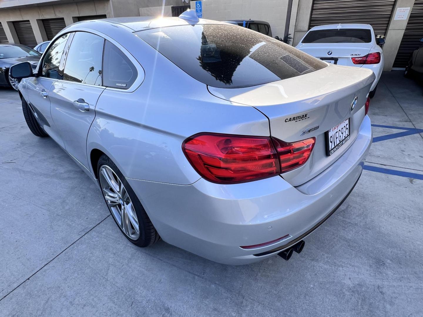 2017 Silver Metallic /Black BMW 4-Series Gran Coupe 430i xDrive (WBA4F9C54HG) with an 2.0L L4 DOHC 16V engine, 8A transmission, located at 30 S. Berkeley Avenue, Pasadena, CA, 91107, (626) 248-7567, 34.145447, -118.109398 - 2017 BMW 430i xDrive Gran Coupe – Silver / Black Interior – Buy Here Pay Here Pasadena Experience power, style, and elegance with this 2017 BMW 430i xDrive Gran Coupe (VIN WBA4F9C54HG792391) — finished in brilliant silver over a sleek black interior. This all-wheel-drive BMW blends sporty p - Photo#2