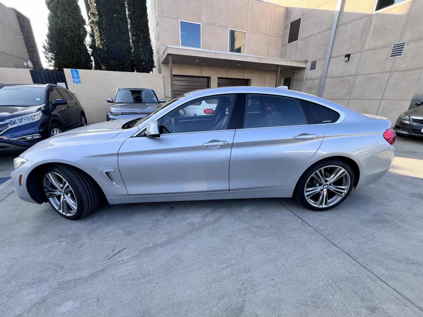 2017 Silver Metallic /Black BMW 4-Series Gran Coupe 430i xDrive (WBA4F9C54HG) with an 2.0L L4 DOHC 16V engine, 8A transmission, located at 30 S. Berkeley Avenue, Pasadena, CA, 91107, (626) 248-7567, 34.145447, -118.109398 - 2017 BMW 430i xDrive Gran Coupe – Silver / Black Interior – Buy Here Pay Here Pasadena Experience power, style, and elegance with this 2017 BMW 430i xDrive Gran Coupe (VIN WBA4F9C54HG792391) — finished in brilliant silver over a sleek black interior. This all-wheel-drive BMW blends sporty p - Photo#1