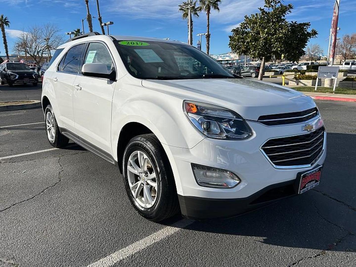 2017 WHITE Chevrolet Equinox (2GNALCEK2H1) with an 4-Cyl 2.4 Liter engine, Auto 6-Spd w/OD transmission, located at 412 Auto Vista Drive, Palmdale, 93551, (661) 945-0620, 34.592636, -118.136681 - Photo#0
