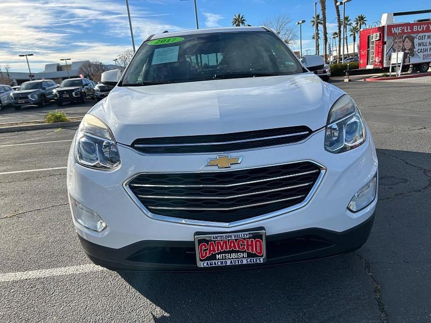 2017 WHITE Chevrolet Equinox (2GNALCEK2H1) with an 4-Cyl 2.4 Liter engine, Auto 6-Spd w/OD transmission, located at 412 Auto Vista Drive, Palmdale, 93551, (661) 945-0620, 34.592636, -118.136681 - Photo#2