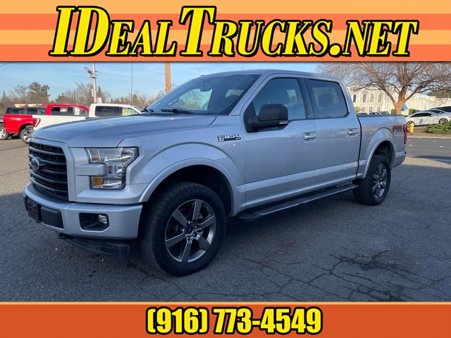 2017 Ingot Silver Ford F-150 XLT (1FTEW1EG1HK) with an 3.5L EcoBoost 3.5L Twin Turbo V6 375hp 470ft. lbs. Direct Injection engine, 10-Speed Shiftable Automatic transmission, located at 800 Riverside Ave, Roseville, CA, 95678, 916-773-4549 & Toll Free: 866-719-4393, 38.732265, -121.291039 - 4X4 FX4 SUPERCREW XLT ECOBOOST 3.5 TWIN TURBO ONE OWNER SERVICE RECORDS - Photo#0