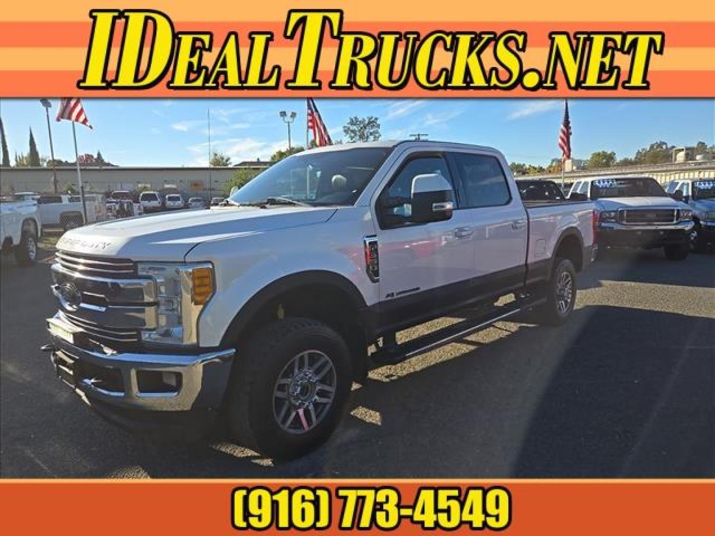 2017 Oxford White Ford F-350 Super Duty Lariat (1FT8W3BT6HE) with an 6.7L Power Stroke 6.7L Biodiesel Turbo V8 440hp 925ft. lbs. Common Rail Direct Injection engine, 6-Speed Shiftable Automatic transmission, located at 800 Riverside Ave, Roseville, CA, 95678, 916-773-4549 & Toll Free: 866-719-4393, 38.732265, -121.291039 - DIESEL CREW CAB 4X4 LARIAT ONE OWNER CLEAN CARFAX - Photo#0