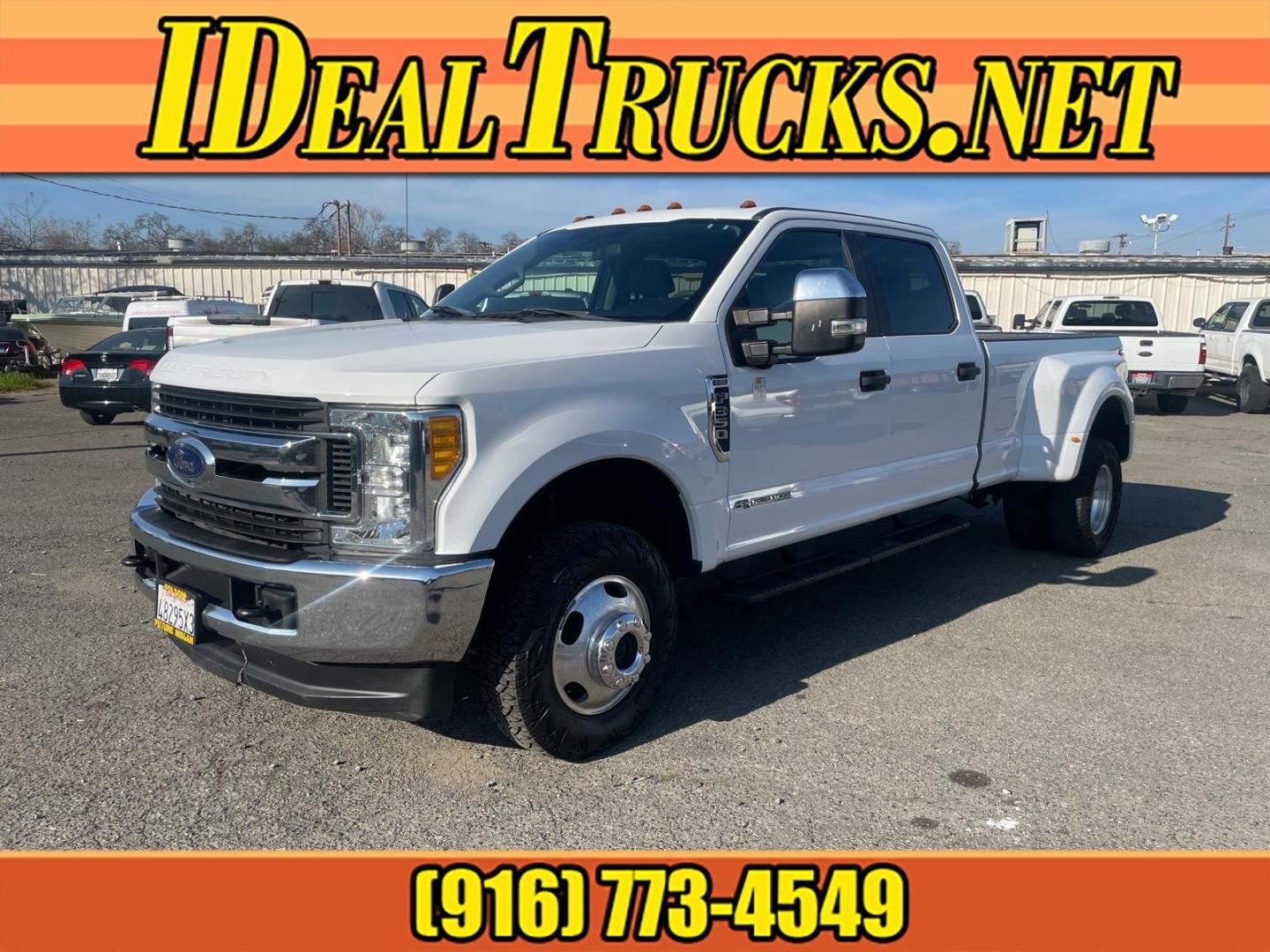 2017 Oxford White Ford F-350 Super Duty XL (1FT8W3DTXHE) with an 6.7L Power Stroke 6.7L Biodiesel Turbo V8 440hp 925ft. lbs. Common Rail Direct Injection engine, 6-Speed Shiftable Automatic transmission, located at 800 Riverside Ave, Roseville, CA, 95678, 916-773-4549 & Toll Free: 866-719-4393, 38.732265, -121.291039 - DIESEL CREW CAB DUALLY 4X4 FX4 CLEAN CARFAX - Photo#0