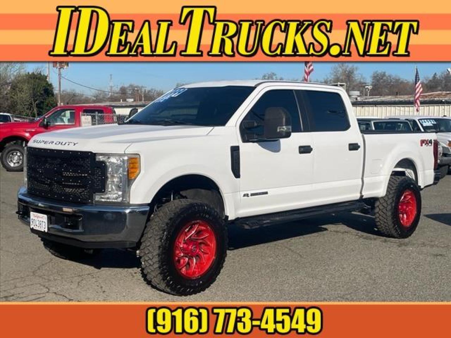 2017 Oxford White Ford F-250 Super Duty XL (1FT7W2BT7HE) with an 6.7L Power Stroke 6.7L Biodiesel Turbo V8 440hp 925ft. lbs. Common Rail Direct Injection engine, 6-Speed Shiftable Automatic transmission, located at 800 Riverside Ave, Roseville, CA, 95678, 916-773-4549 & Toll Free: 866-719-4393, 38.732265, -121.291039 - DIESEL CREW CAB 4X4 FX4 DIESEL CLEAN CARFAX - Photo#0