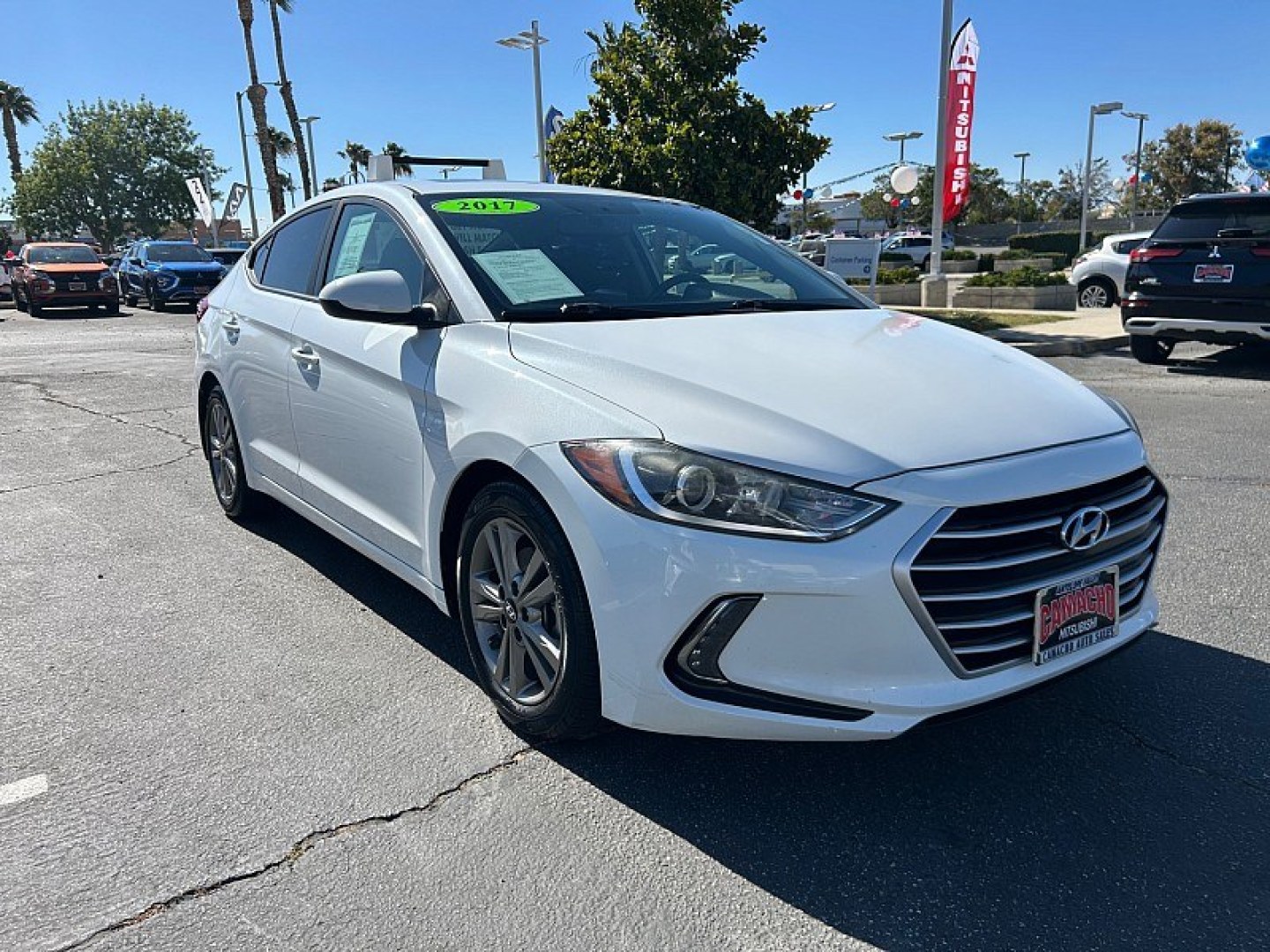 2017 White Hyundai Elantra (5NPD84LF8HH) with an 4-Cyl 2.0 Liter engine, Auto 6-Spd Shiftronic transmission, located at 412 Auto Vista Drive, Palmdale, 93551, (661) 945-0620, 34.592636, -118.136681- Photo#0