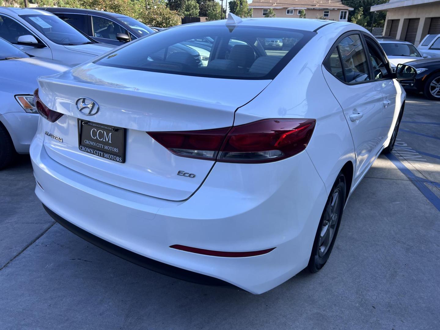 2017 White /Gray Hyundai Elantra Eco (5NPD94LA1HH) with an 1.4L LE DOCH 16V TURBO engine, 7A transmission, located at 30 S. Berkeley Avenue, Pasadena, CA, 91107, (626) 248-7567, 34.145447, -118.109398 - Crown City Motors is a used “Buy Here Pay Here” car dealer in Pasadena CA. “Buy Here Pay Here” financing, means that when you purchase your vehicle from our dealership, that you make the payments to the dealership as well. We do not need the banks approval to get you approved for a used auto - Photo#4