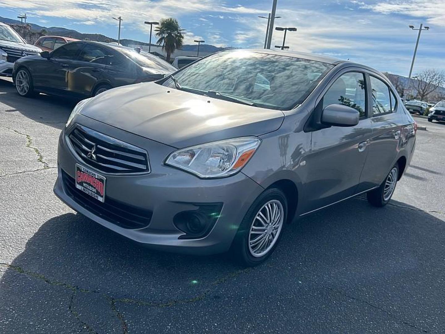 2017 GRAY Mitsubishi Mirage G4 (ML32F3FJ2HH) with an 3-Cyl 1.2 Liter engine, Automatic transmission, located at 412 Auto Vista Drive, Palmdale, 93551, (661) 945-0620, 34.592636, -118.136681 - Photo#2
