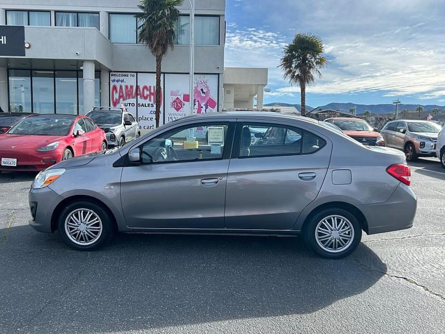 2017 GRAY Mitsubishi Mirage G4 (ML32F3FJ2HH) with an 3-Cyl 1.2 Liter engine, Automatic transmission, located at 412 Auto Vista Drive, Palmdale, 93551, (661) 945-0620, 34.592636, -118.136681 - Photo#3