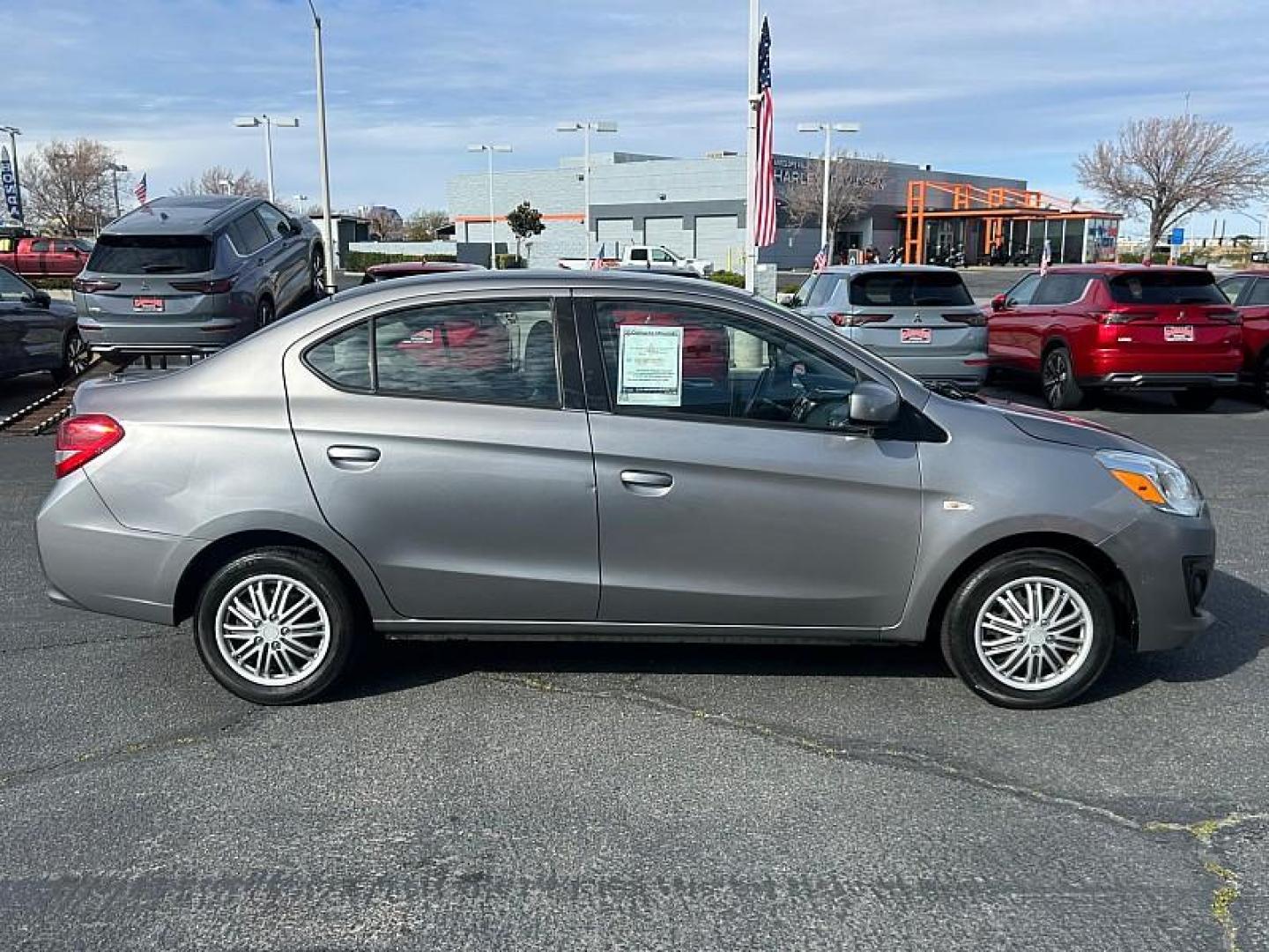2017 GRAY Mitsubishi Mirage G4 (ML32F3FJ2HH) with an 3-Cyl 1.2 Liter engine, Automatic transmission, located at 412 Auto Vista Drive, Palmdale, 93551, (661) 945-0620, 34.592636, -118.136681 - Photo#7