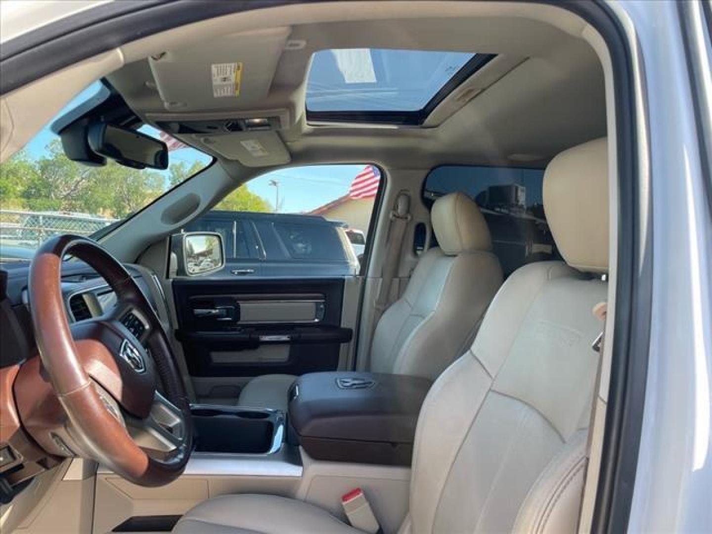 2017 Bright White Clear Coat RAM 1500 Laramie (1C6RR7NM4HS) with an 3.0L EcoDiesel 3.0L Biodiesel Turbo V6 240hp 420ft. lbs. Common Rail Direct Injection engine, 8-Speed Shiftable Automatic transmission, located at 800 Riverside Ave, Roseville, CA, 95678, 916-773-4549 & Toll Free: 866-719-4393, 38.732265, -121.291039 - ECODIESEL CREW CAB 4X4 LARAMIE LEATHER CLEAN CARFAX - Photo#11