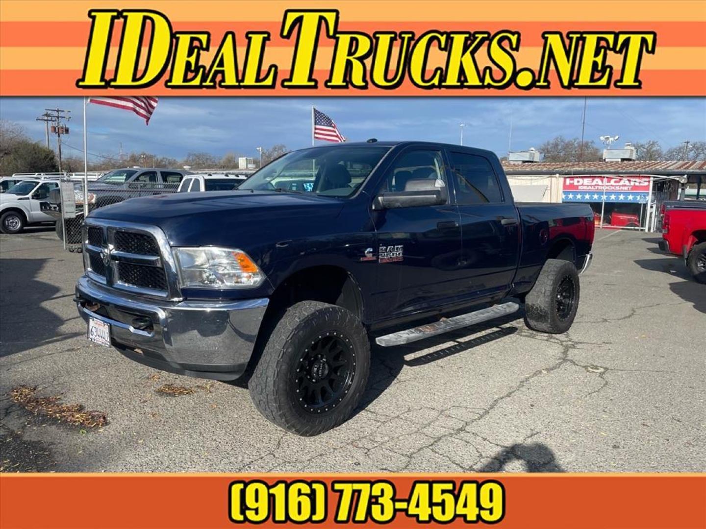 2017 Blue Streak Pearl Coat RAM 2500 Tradesman (3C6UR5CL4HG) with an 6.7L Cummins 6.7L Diesel Turbo I6 350hp 660ft. lbs. Common Rail Direct Injection engine, Automatic transmission, located at 800 Riverside Ave, Roseville, CA, 95678, 916-773-4549 & Toll Free: 866-719-4393, 38.732265, -121.291039 - DIESEL CREW CAB 4X4 TRADESMAN CLEAN CARFAX - Photo#0