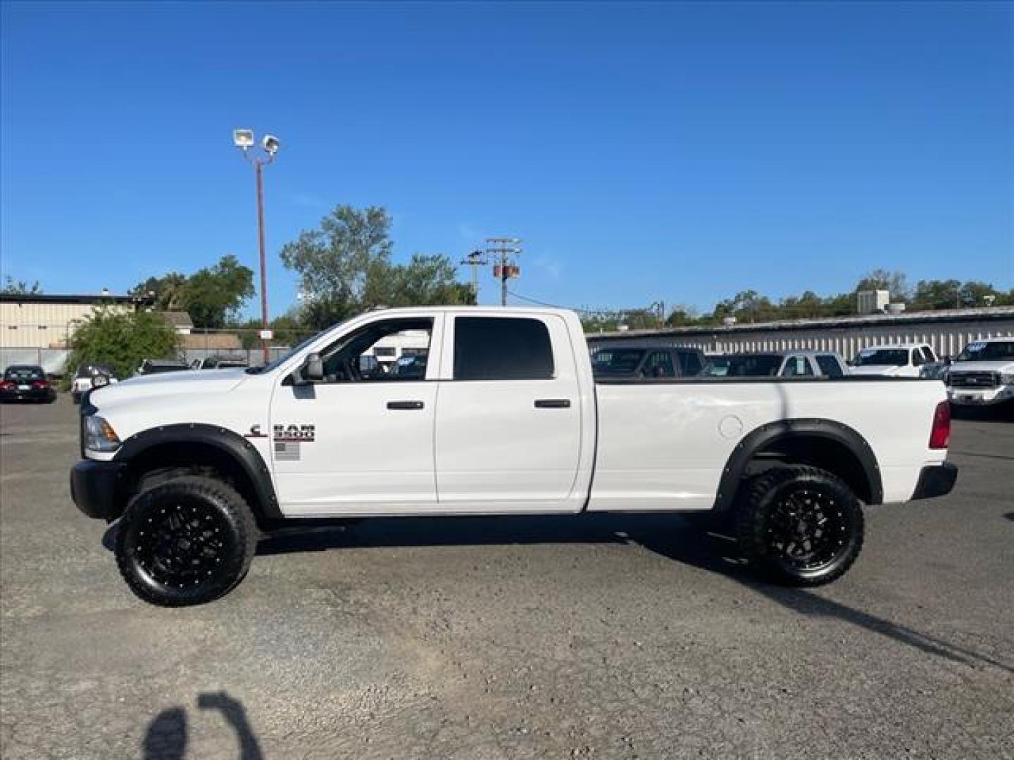 2017 Bright White Clear Coat RAM 3500 Tradesman (3C63R3GL2HG) with an 6.7L Cummins 6.7L Diesel Turbo I6 350hp 660ft. lbs. Common Rail Direct Injection engine, 6-Speed Shiftable Automatic transmission, located at 800 Riverside Ave, Roseville, CA, 95678, 916-773-4549 & Toll Free: 866-719-4393, 38.732265, -121.291039 - CUMMINS DIESEL CREW CAB 4X4 TRADESMAN LEATHER LIFTED CUSTOM WHEELS NEW TIRES - Photo#4