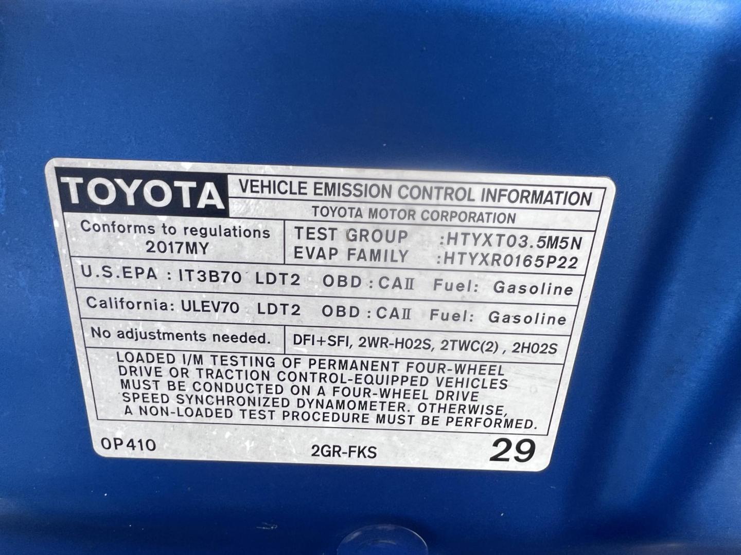 2017 Blazing Blue Metallic /Gray Toyota Tacoma SR5 Double Cab Long Bed V6 6AT 2WD (5TFAZ5CN3HX) with an 3.6L V6 DOHC 24V engine, 6A transmission, located at 30 S. Berkeley Avenue, Pasadena, CA, 91107, (626) 248-7567, 34.145447, -118.109398 - 2017 Toyota Tacoma SR5 – V6, Double Cab – Blazing Blue Metallic – Buy Here Pay Here Pasadena Looking for a dependable and powerful midsize pickup that’s ready for work or play? Check out this 2017 Toyota Tacoma SR5 Double Cab finished in the eye-catching Blazing Blue Metallic. This Tacoma o - Photo#34